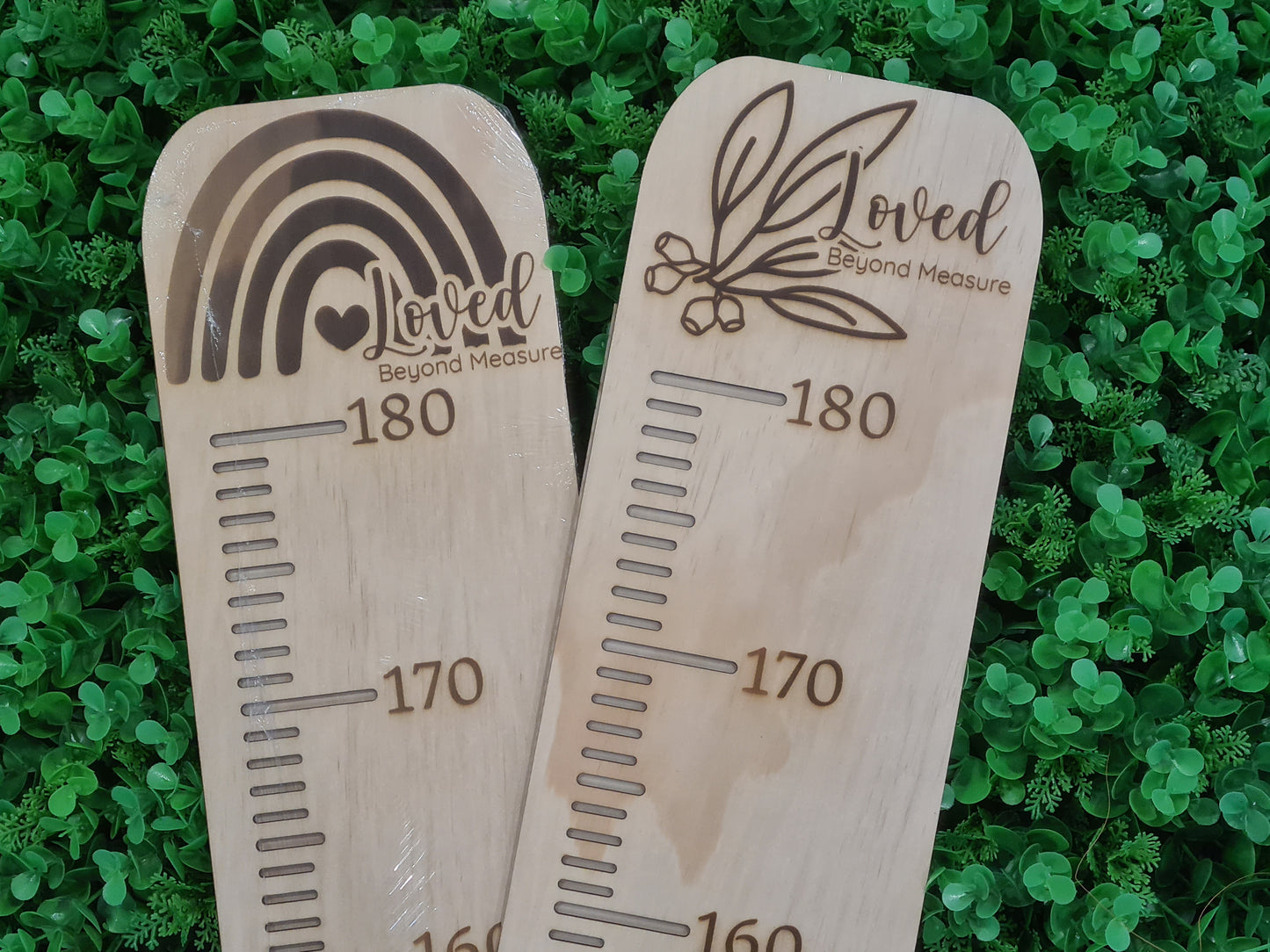 Engraved Plywood Height Chart - Loved Beyond Measure