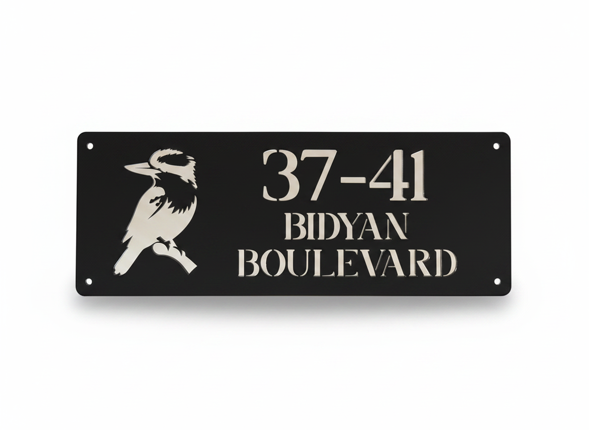 Personalised Gecko House Sign (Acrylic) | Custom House Number Plaque