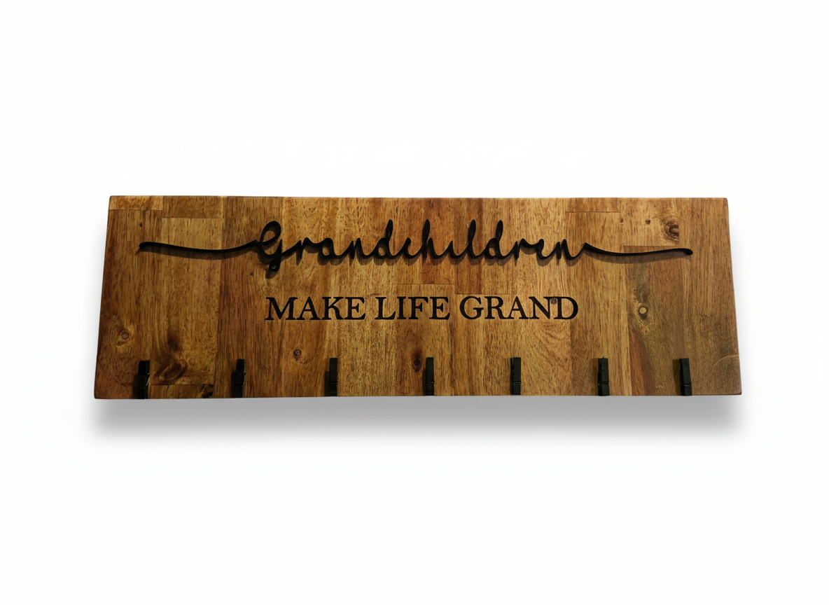 Grandchildren Brag Board – Acacia Hardwood Photo Display