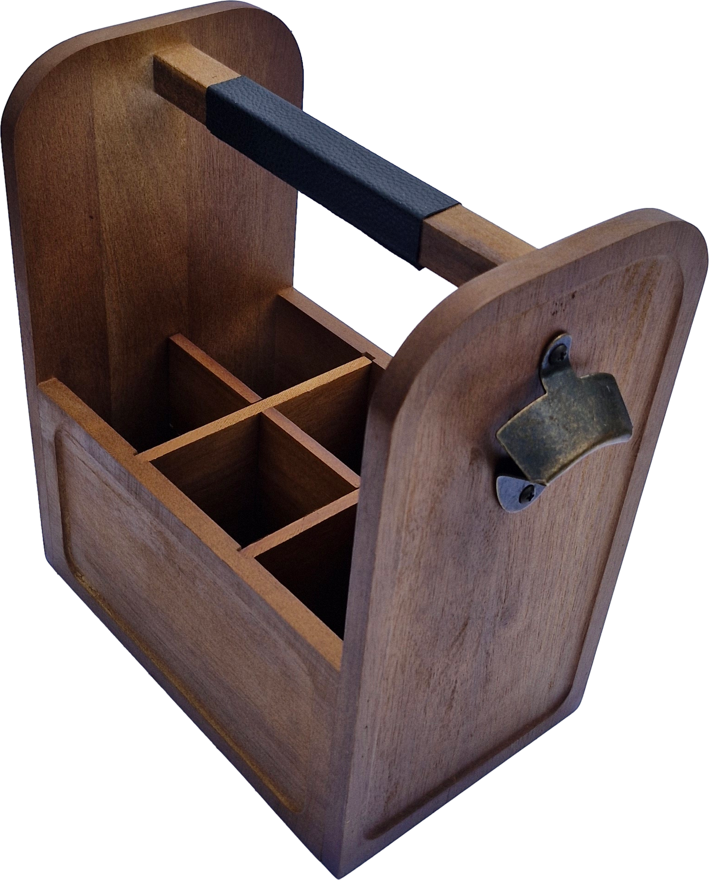BBQ Timer Beer Caddy – Custom Engraved Timber Beer Holder with Bottle Opener