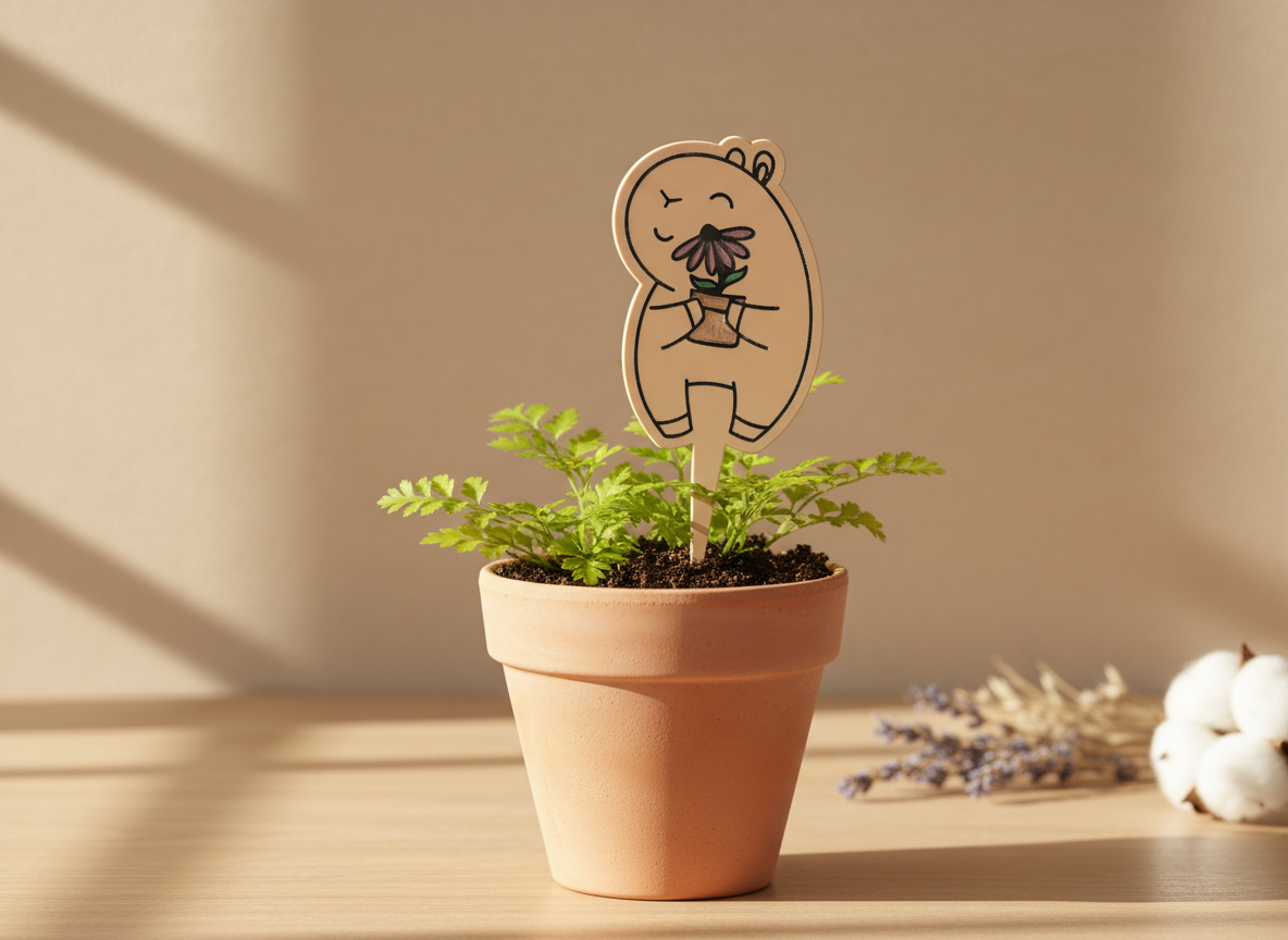 Acrylic Capybara Garden Stake - Plant Pot