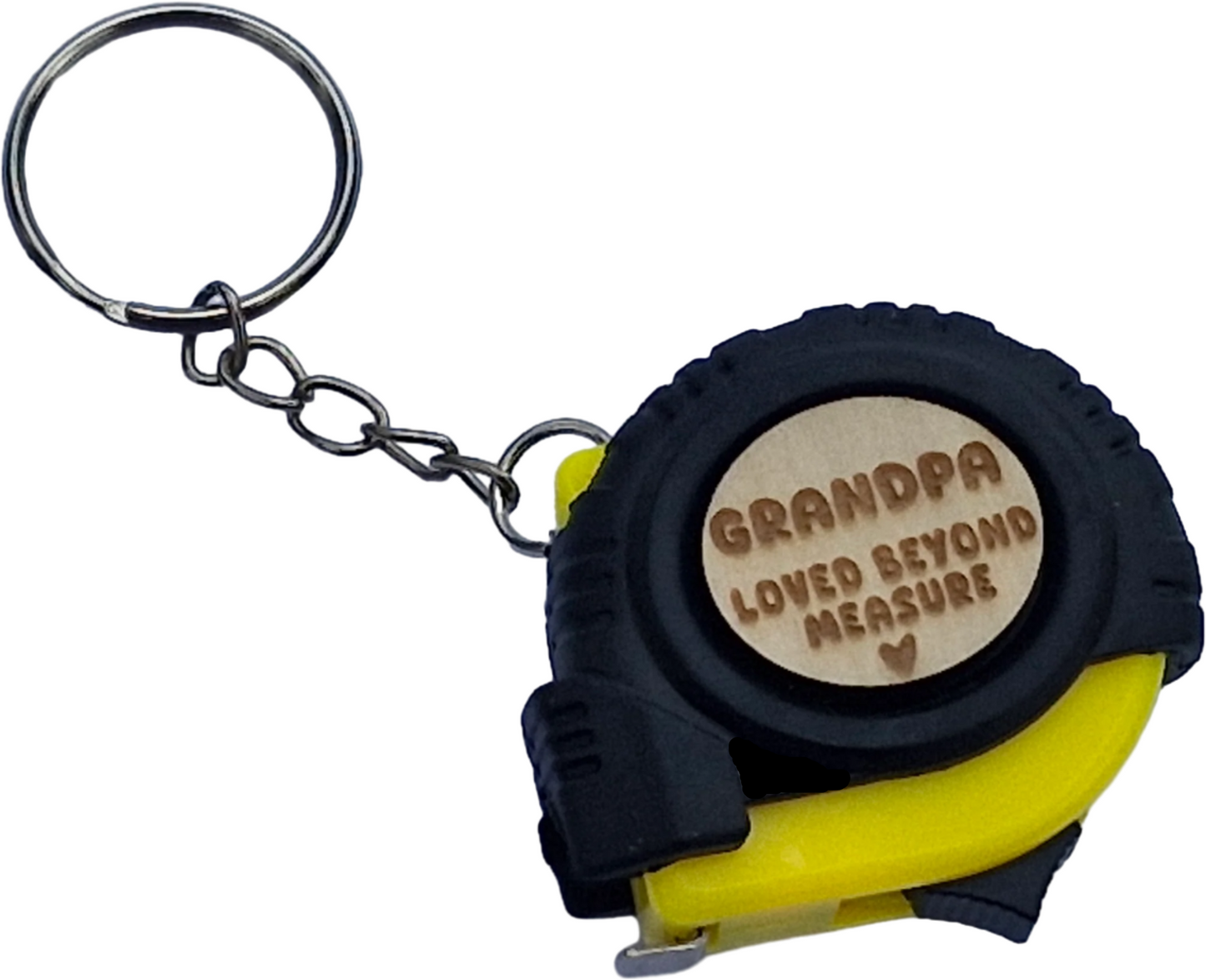 Personalised Tape Measure Keyring – Loved Beyond Measure