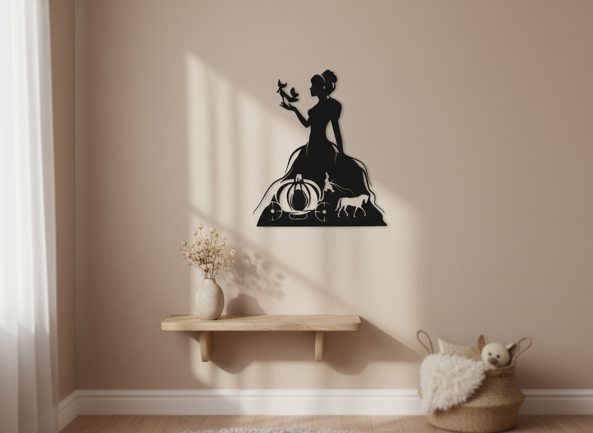 Princess Pumpkin Acrylic Wall Decor