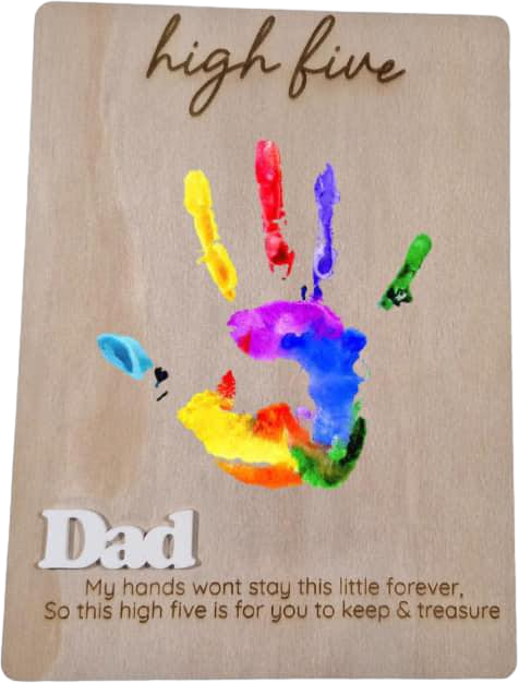High Five Handprint Plaque – Everlasting Childhood Keepsake