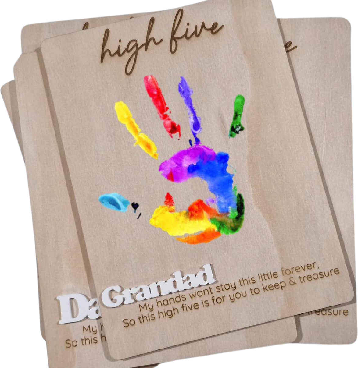 High Five Handprint Plaque – Everlasting Childhood Keepsake