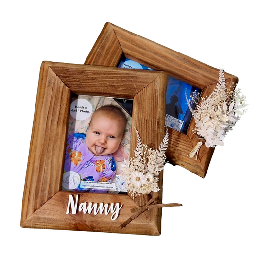 Personalised Dried Flower Photo Frame