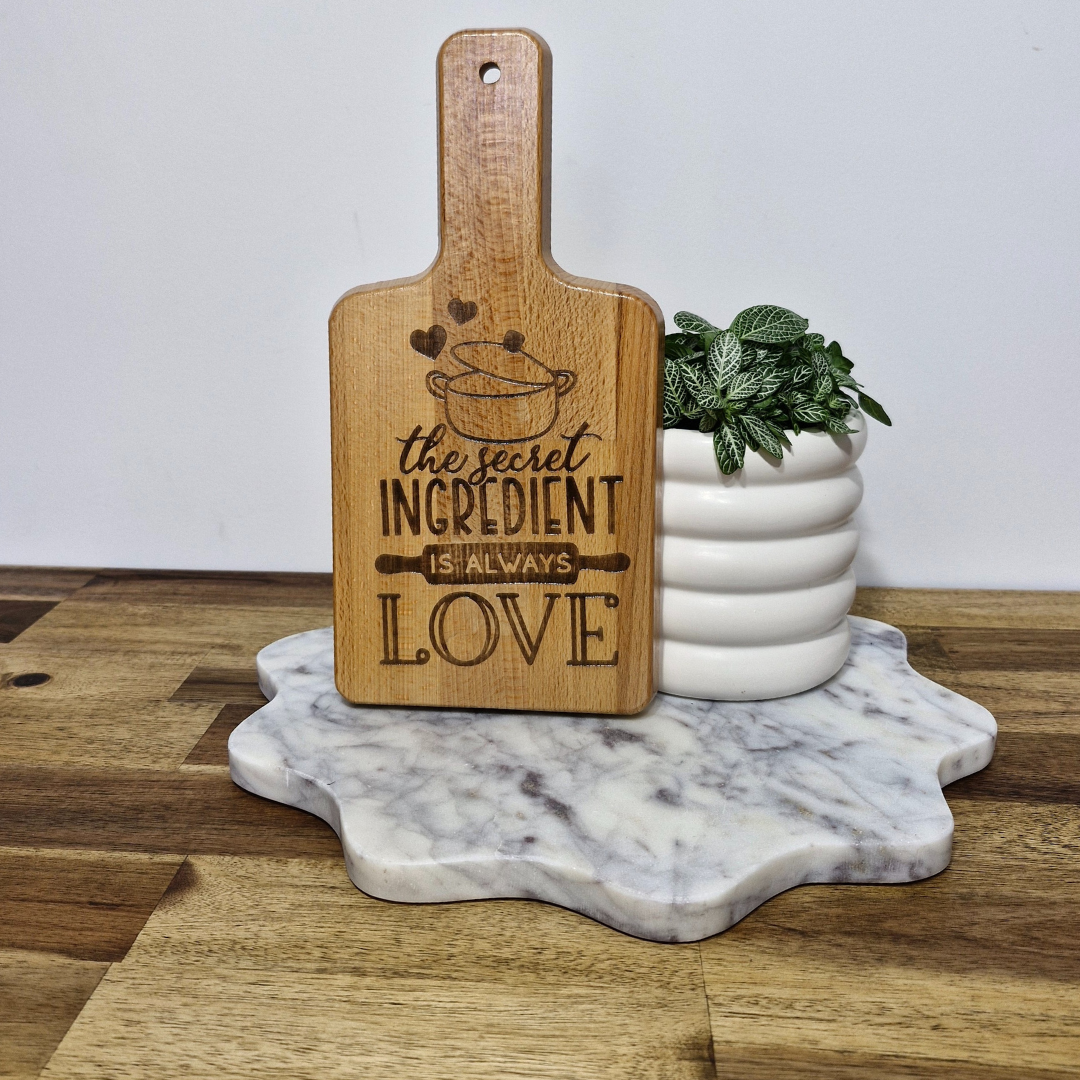 Engraved Bamboo Serving Board - Secret Ingredient
