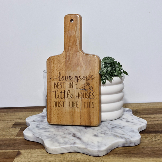 Engraved Bamboo Serving Board - Love Grows