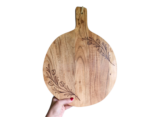 Personalised Round Serving Board - Family Name's Kitchen