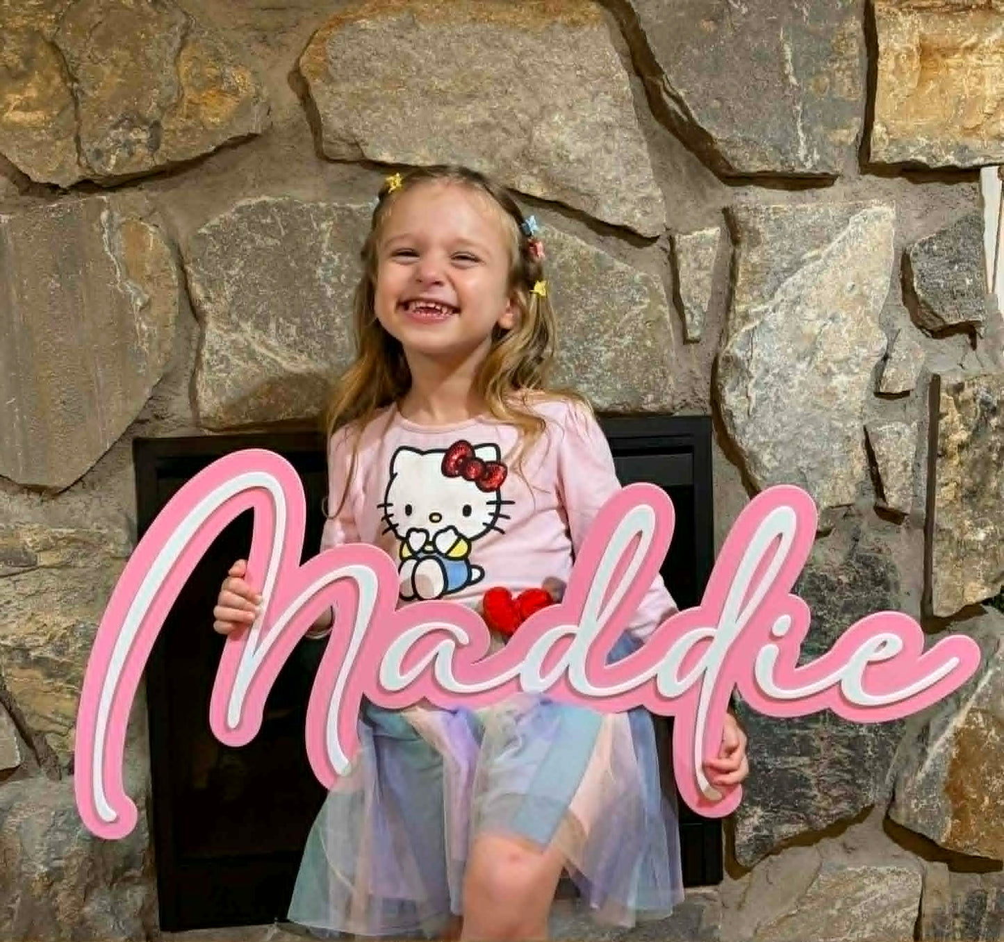 Personalised Layered Acrylic Name Sign | Modern Script