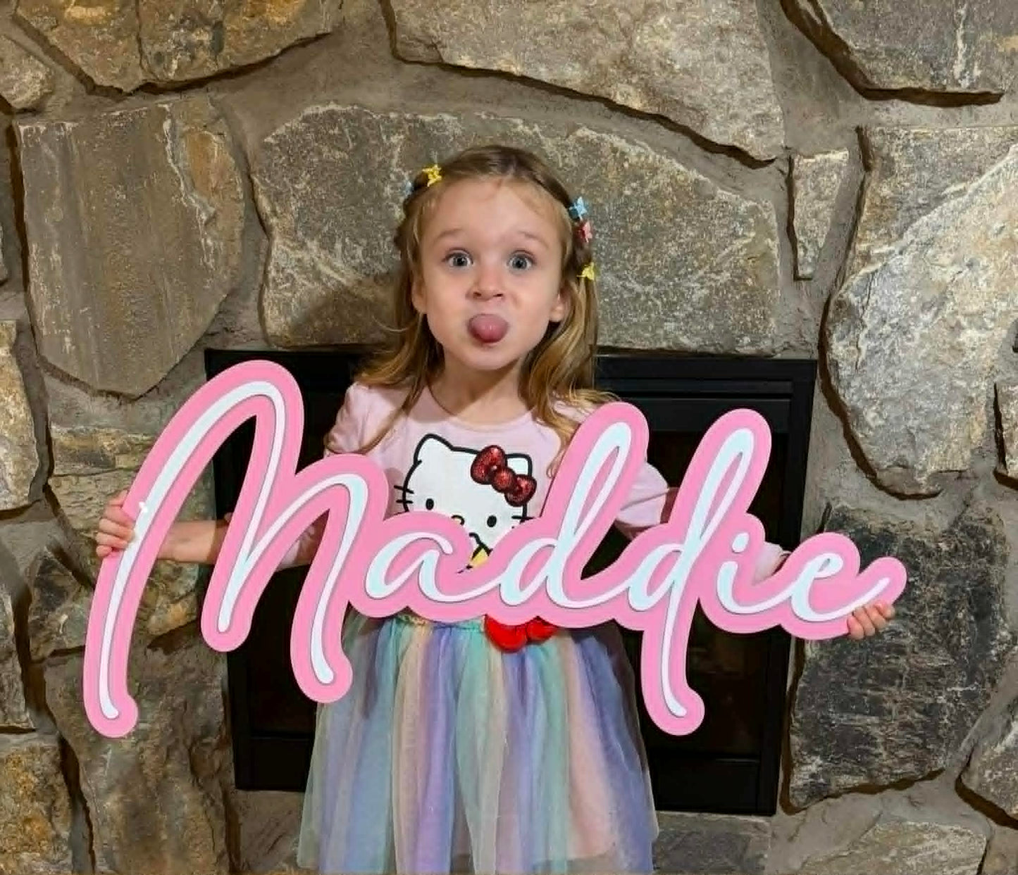 Personalised Layered Acrylic Name Sign | Modern Script