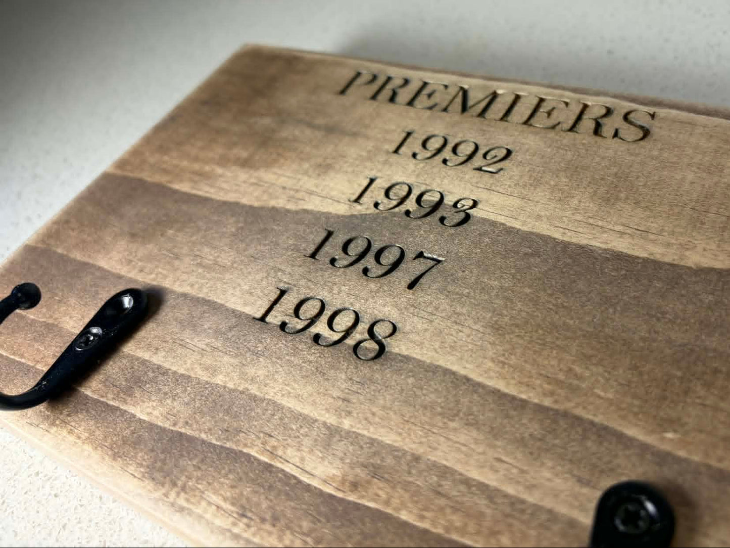 Large NRL Premiership Keyholder – BRISBANE | Handmade Timber | Pelican Designs