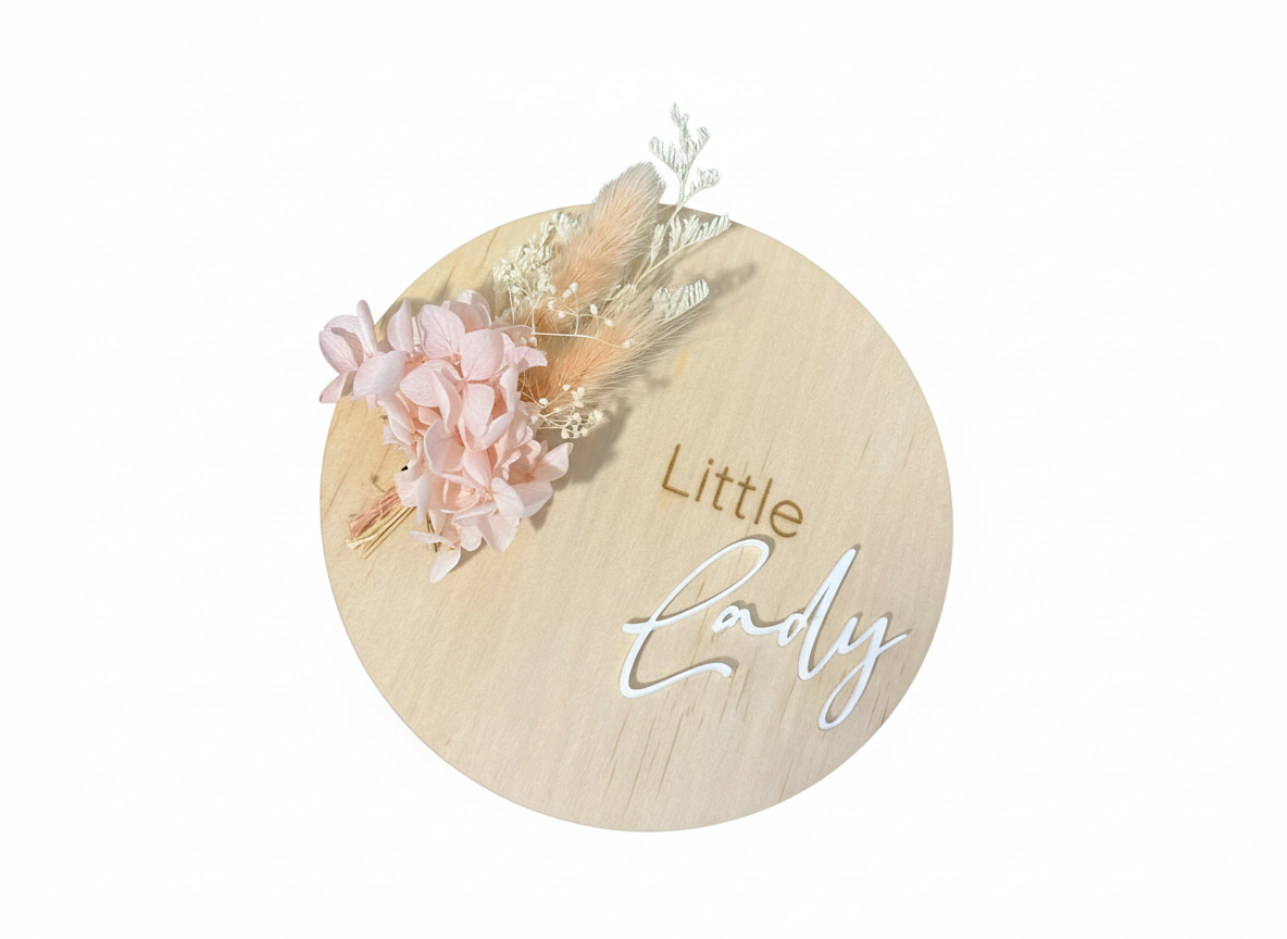 Baby Floral Gender Announcement Discs