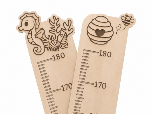 Personalised Growth Chart | Under the Sea Wooden Height Chart
