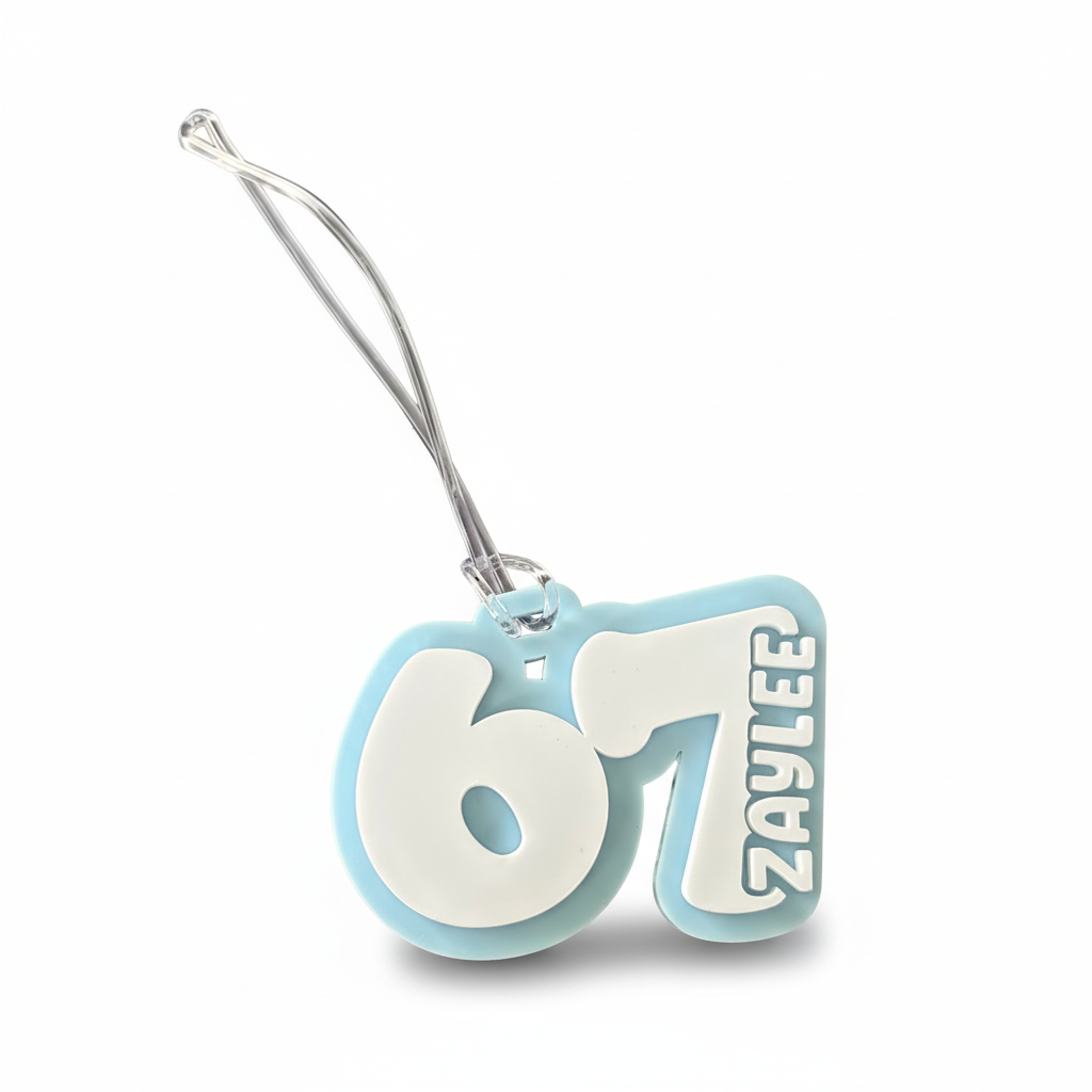 Personalised 6–7 Acrylic Bag Tag
