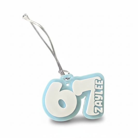 Personalised 6–7 Acrylic Bag Tag
