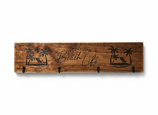 Timber Keyholder - Livin' My Beach Life