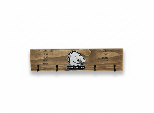 Large NRL Premiership Keyholder – BRISBANE | Handmade Timber | Pelican Designs