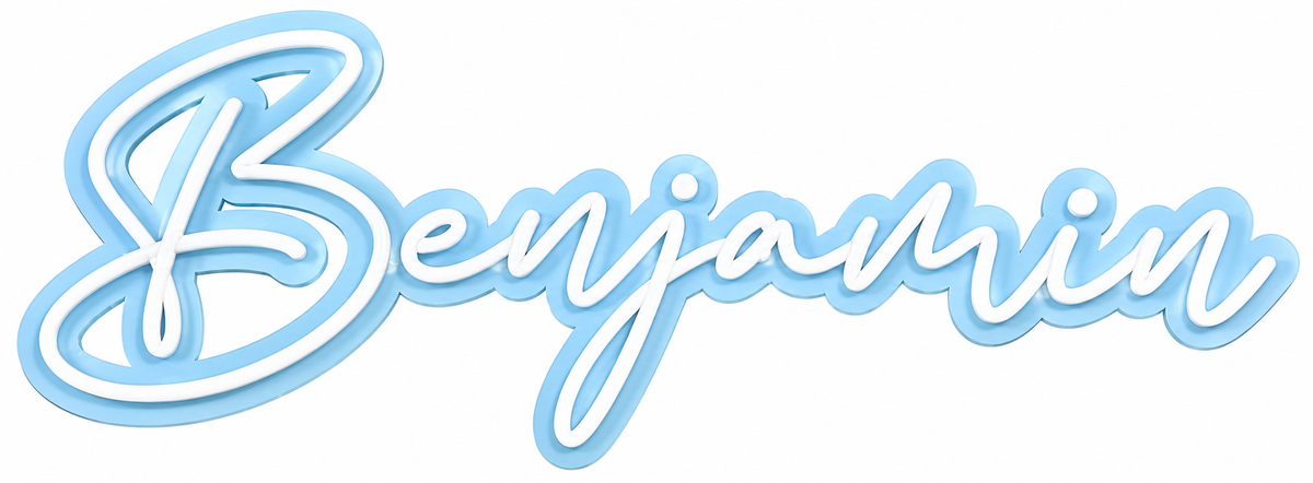 Personalised Layered Acrylic Name Sign – Simple Script | Kids & Nursery Wall Décor