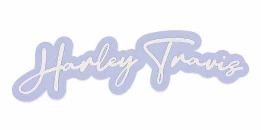Personalised Double Layer Acrylic Double Name Sign | Curved Script Wall Decor