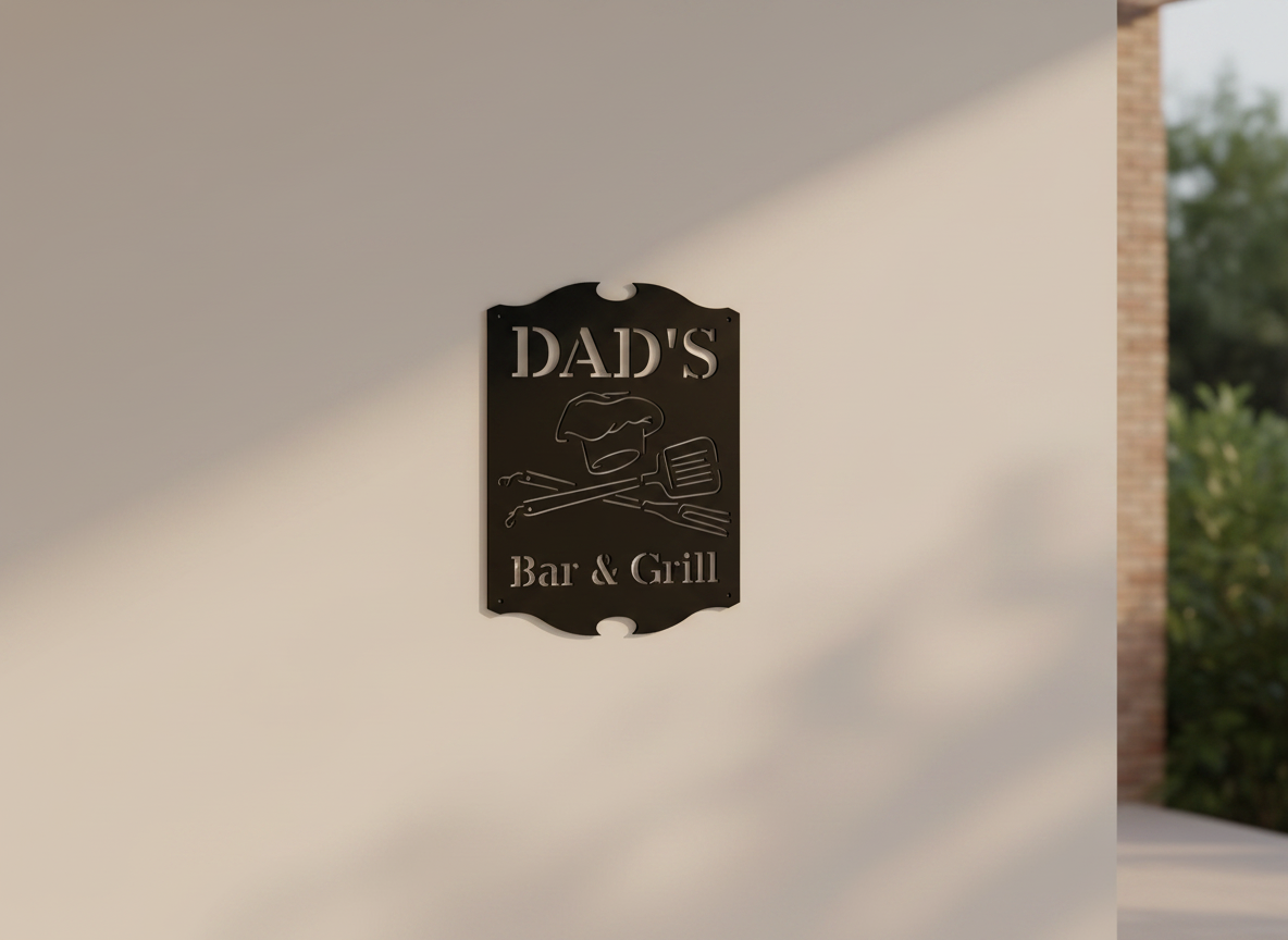 Dad's Bar & Grill Acrylic Sign