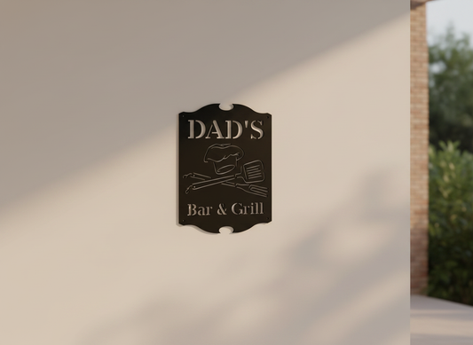 Dad's Bar & Grill Acrylic Sign
