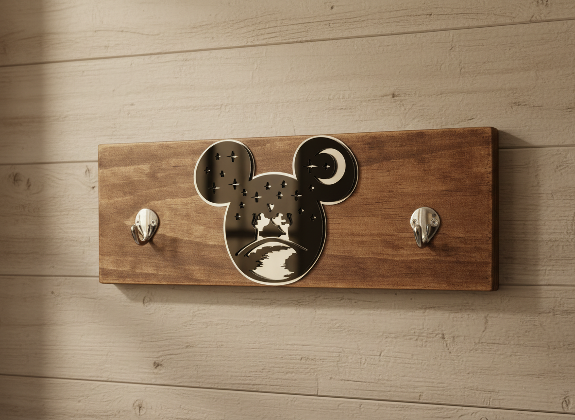 Mirror Hanging Board with Hooks – Characters | Handmade Timber