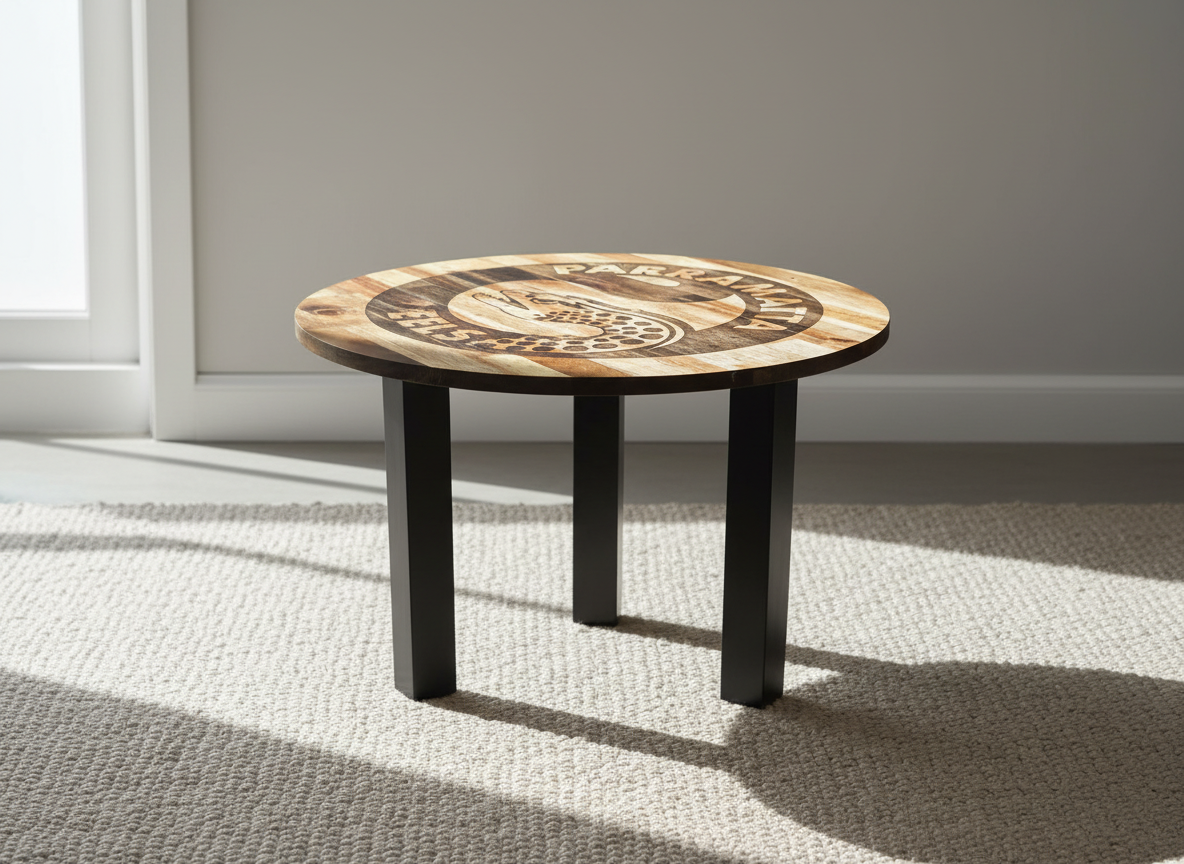 Engraved PARAMATTA Sporting Coffee Table – 600mm Round