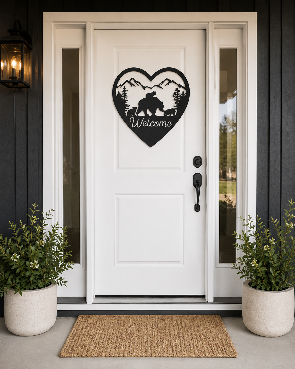 Acrylic Bear Welcome Sign | Front Door Welcome Sign