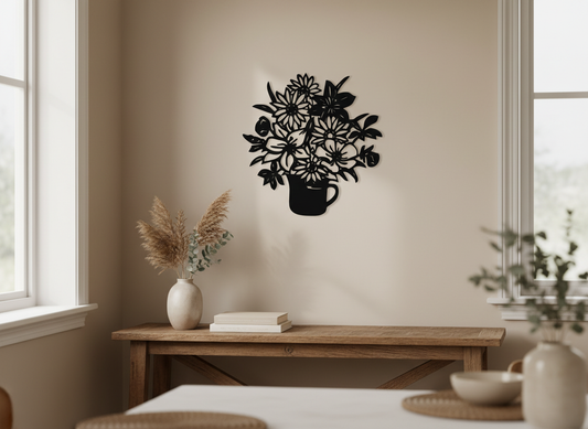 Flower Watering Can Acrylic Wall Art