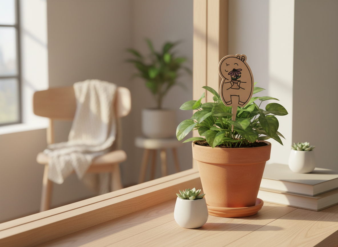 Acrylic Capybara Garden Stake - Plant Pot