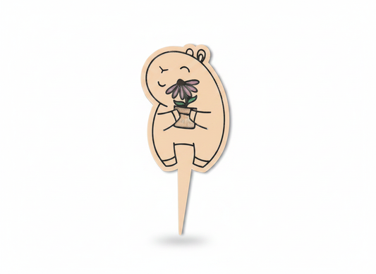 Acrylic Capybara Garden Stake - Plant Pot