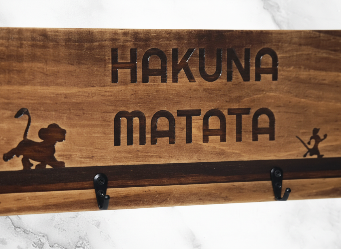 Timber Keyholder - Hakuna Matata