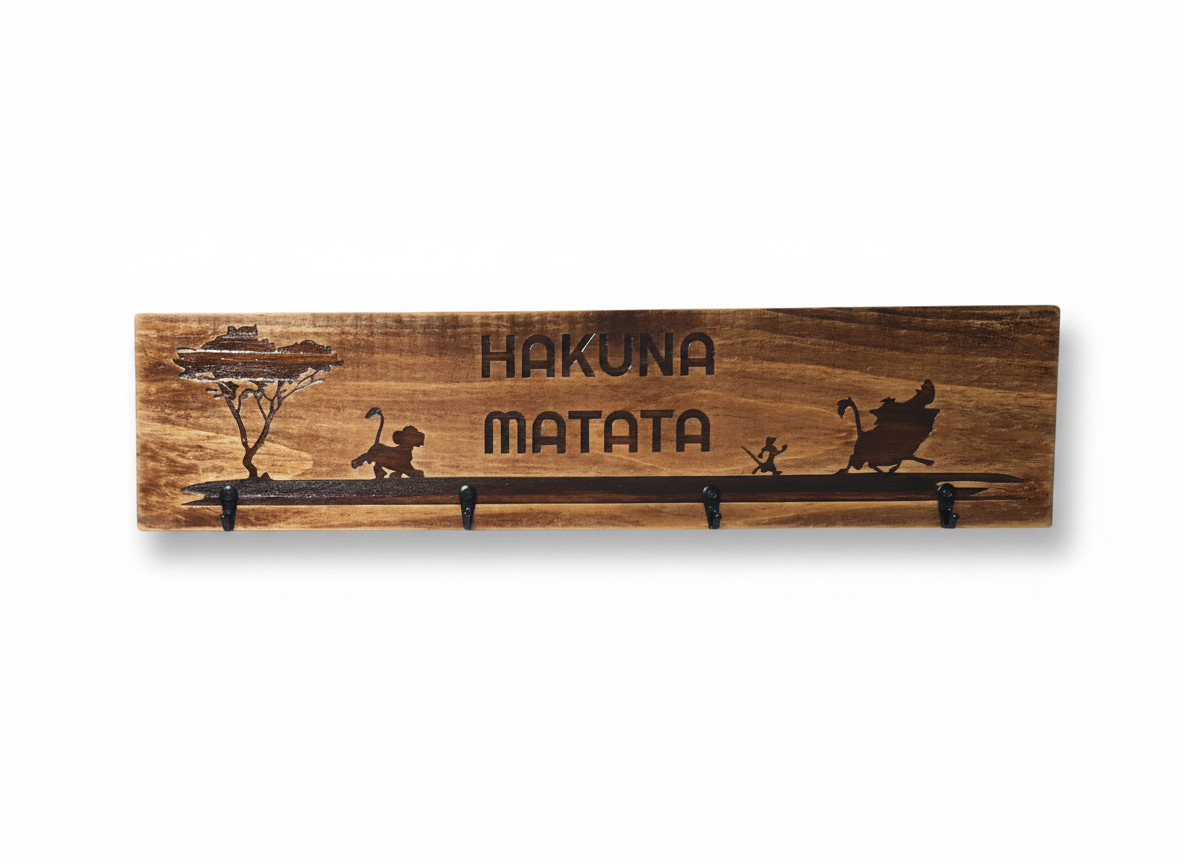 Timber Keyholder - Hakuna Matata