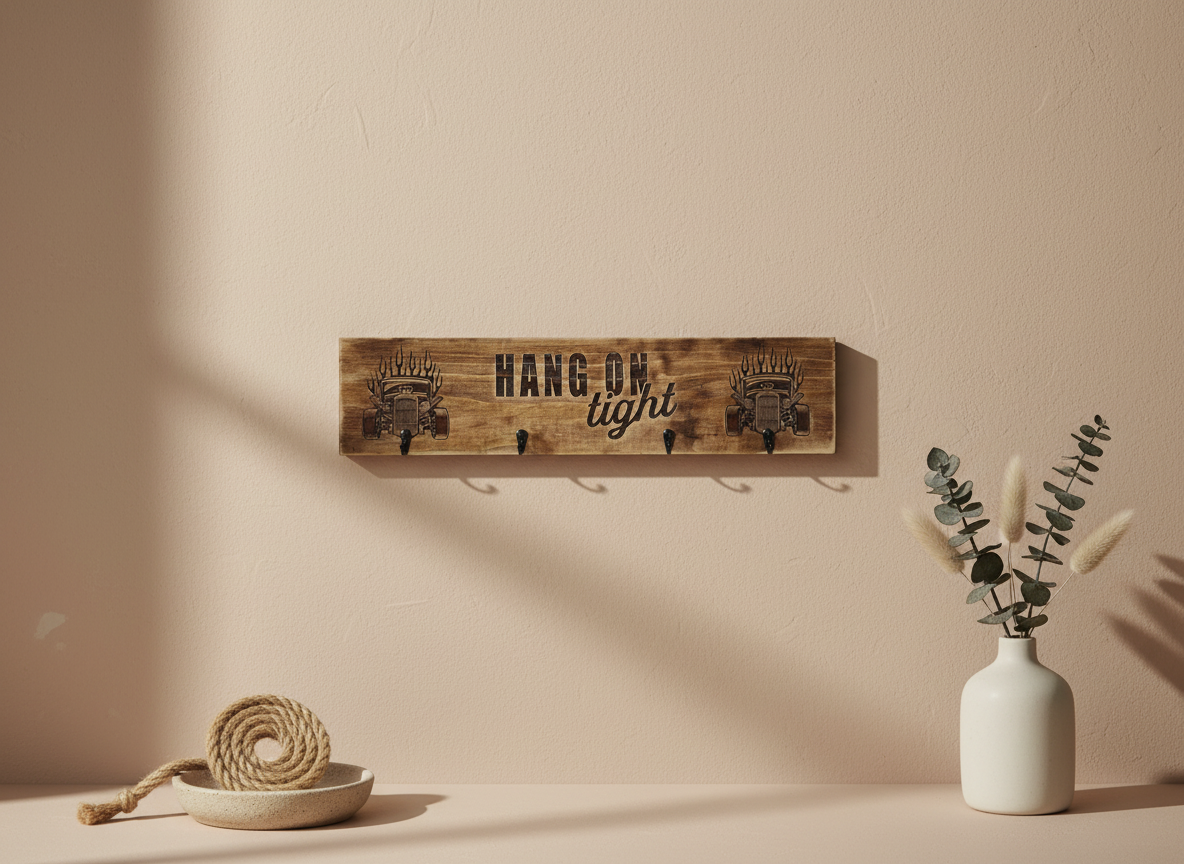 Timber Keyholder - Hot Rod Hang On Tight