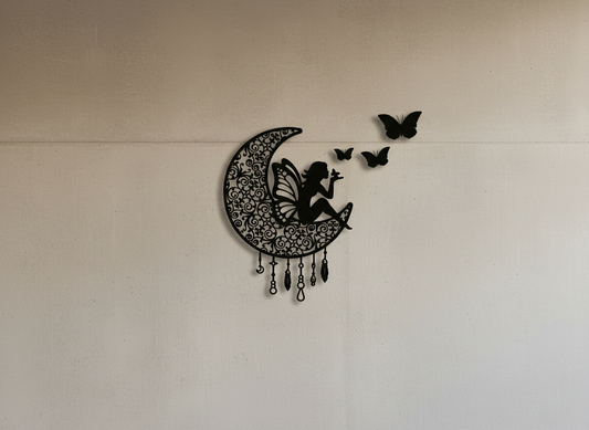 Butterfly Kisses acrylic wall art in black acrylic - hero image