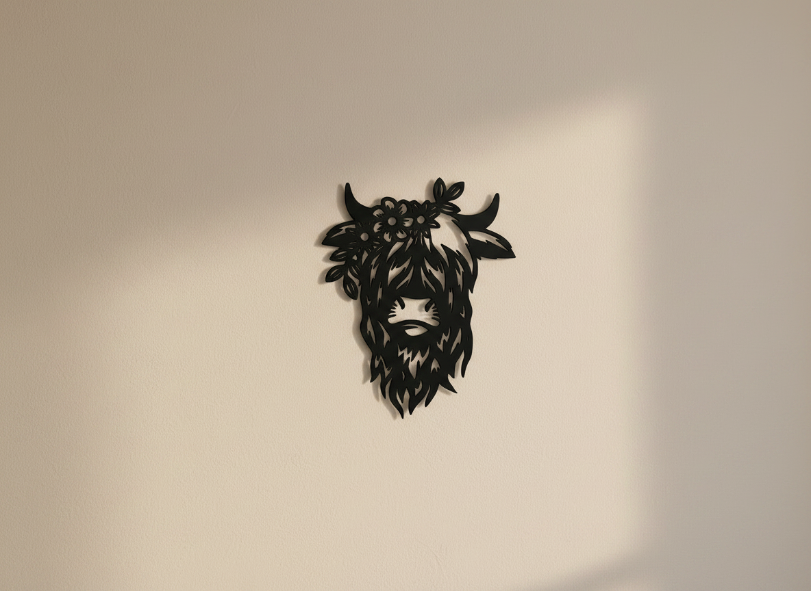 Highland Cow Acrylic Wall Art