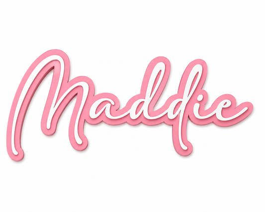 Modern Script | Personalised Double Layer Acrylic Name Sign