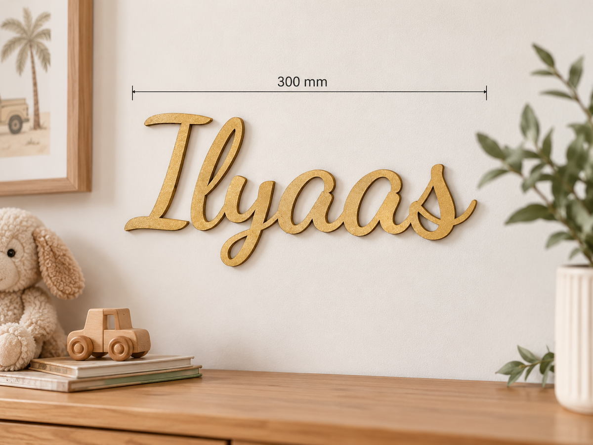 Personalised Acrylic Name Sign | Script Wall Décor for Kids & Nurseries