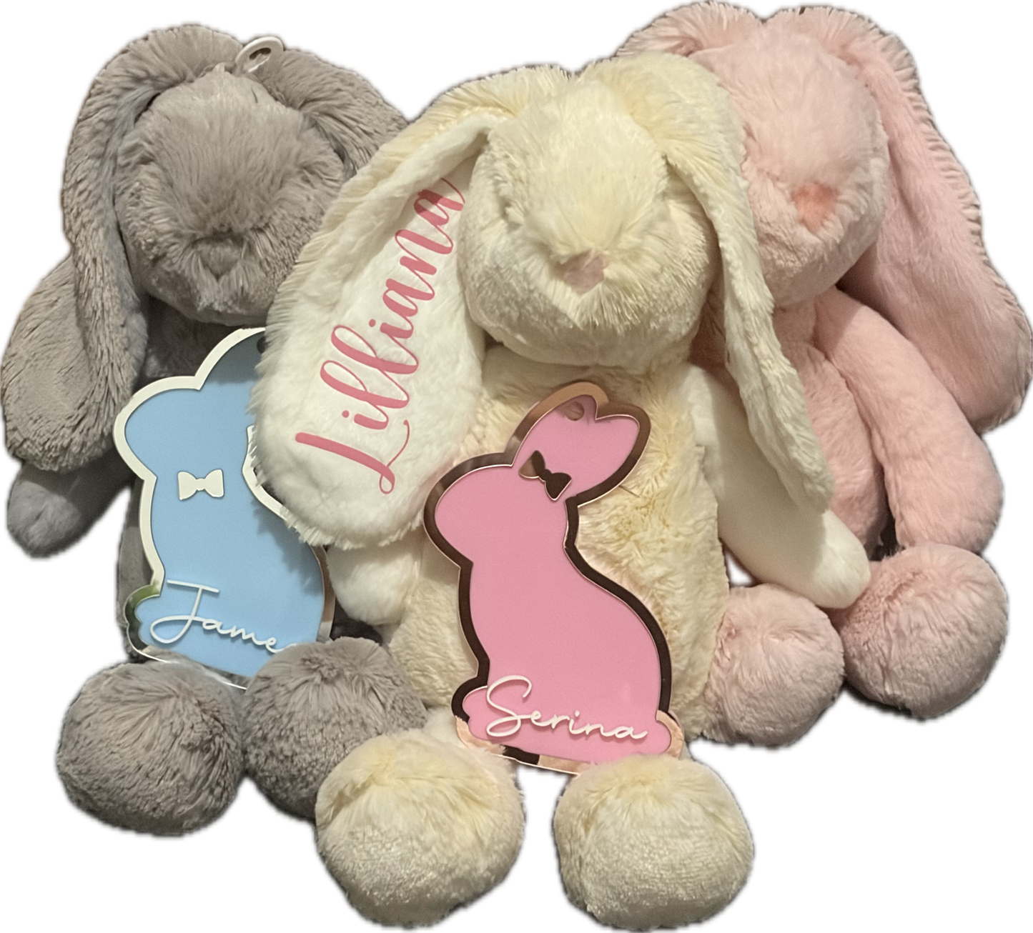 Bunny Bundle: Plush Bunny & Personalised Easter Crate Plaque