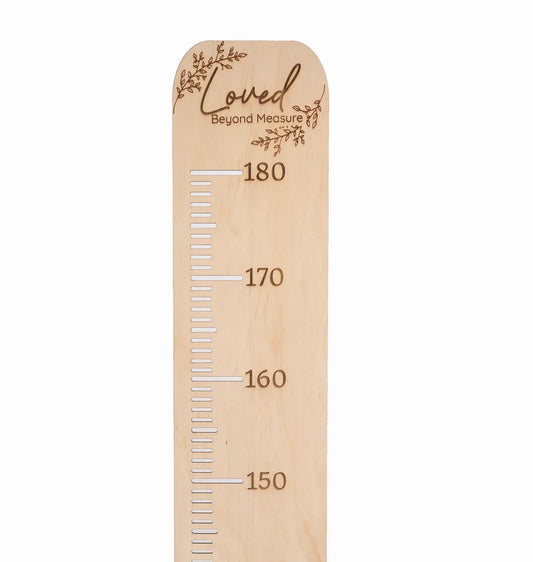 Engraved Plywood Height Chart – Loved Beyond Measure (Personalisable)