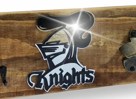 NRL BBQ Mate with Bottle Opener – NEWCASTLE | Handmade Timber