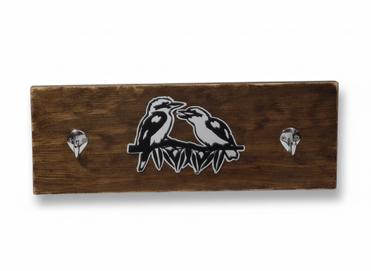 Mirror Hanging Board with Hooks – Kookaburra | Handmade Timber
