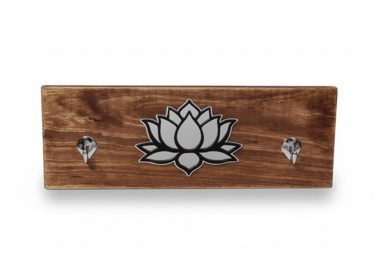 Mirror Hanging Board with Hooks – Lotus | Handmade Timber