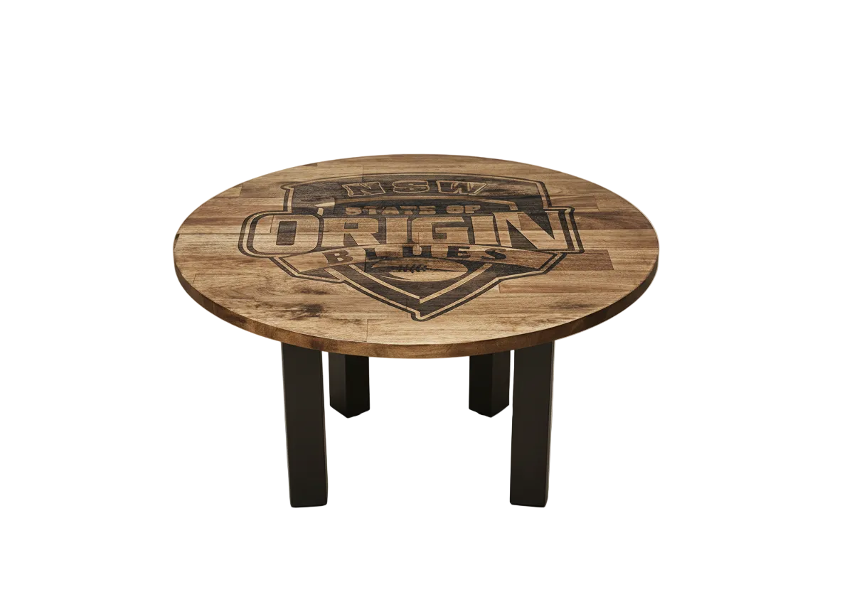 Custom Engraved NSW Sporting Coffee Table – 600mm Round