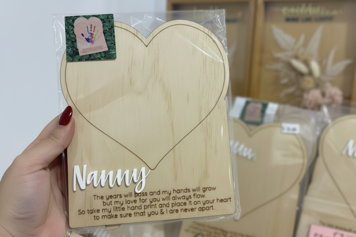 Handprint Plaque Keepsake with Stand