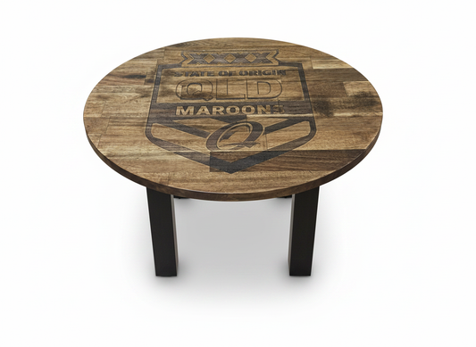 Engraved QLD Sporting Coffee Table – 600mm Round