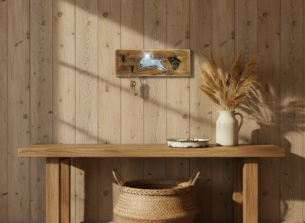 NRL BBQ Mate with Bottle Opener – SOUTH SYDNEY | Handmade Timber