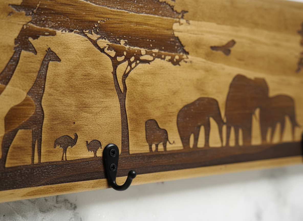Timber Keyholder - Safari