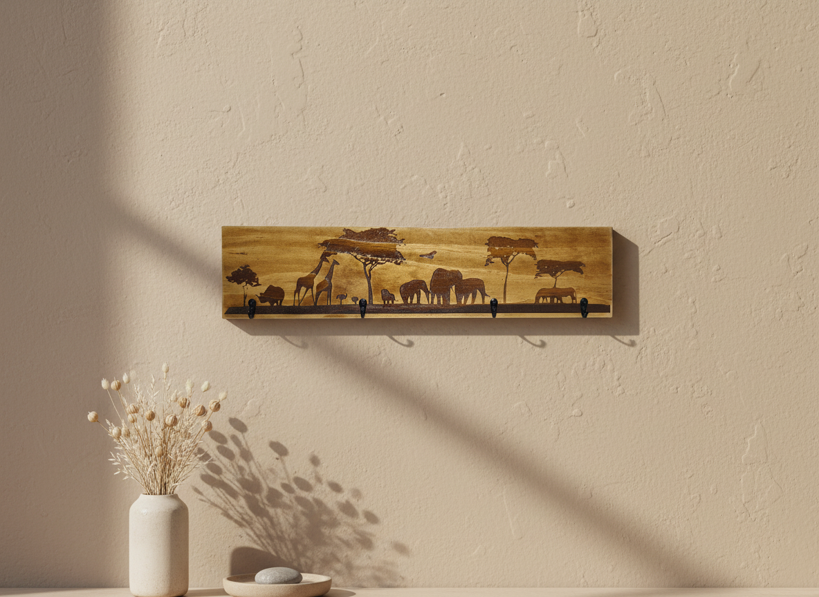 Timber Keyholder - Safari